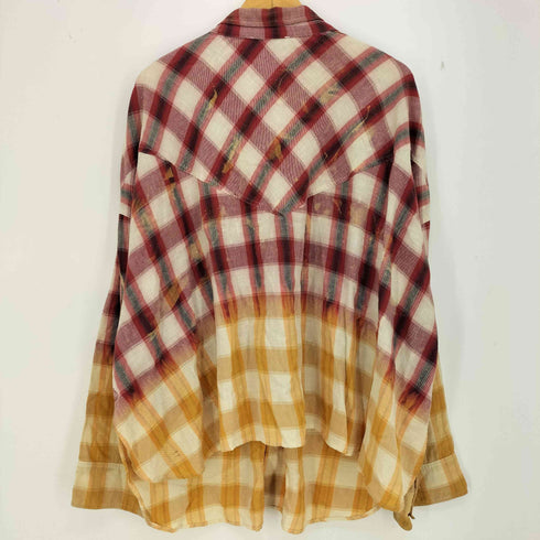 フェイスコネクション FAITH CONNEXION 18AW Bleach Flannel Shirt ブリーチフランネルシャツ メンズ import:XL
