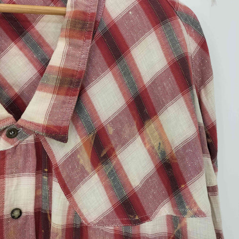 フェイスコネクション FAITH CONNEXION 18AW Bleach Flannel Shirt ブリーチフランネルシャツ メンズ import:XL