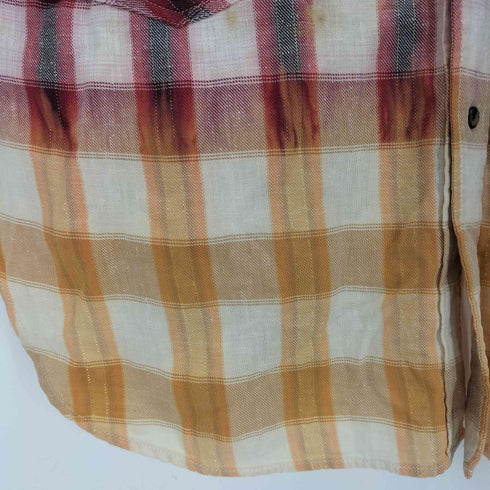 フェイスコネクション FAITH CONNEXION 18AW Bleach Flannel Shirt ブリーチフランネルシャツ メンズ import:XL