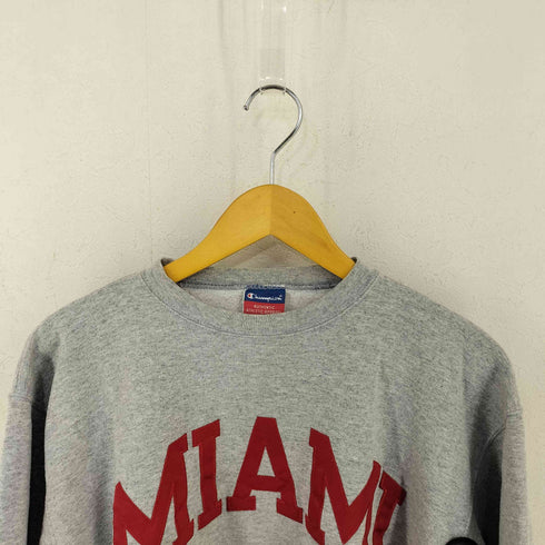 チャンピオン Champion 00s MADE IN MEXICO フロントワッペン 霜降りスウェット 目あり MIAMI メンズ import:M