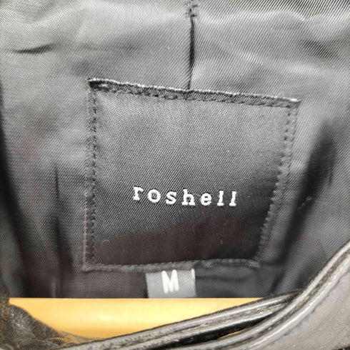ロシェル roshell 本革 ダブルジップ シングル ライダースジャケット メンズ import:M
