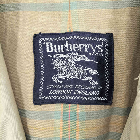 バーバリーズ BURBERRYS 70S~ 裏地チェックステンカラーコート メンズ