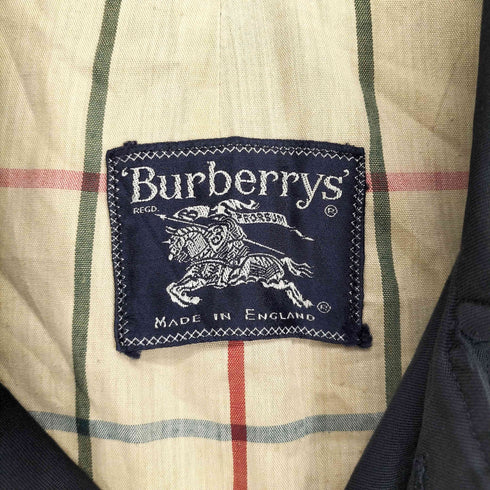 バーバリーズ BURBERRYS MADE IN ENGLAND 裏地チェックステンカラーコート メンズ