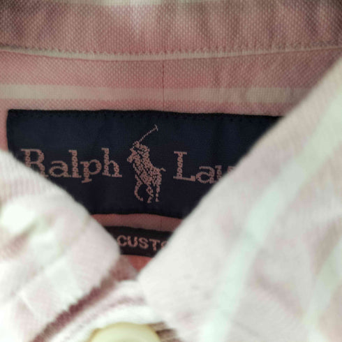 ラルフローレン RALPH LAUREN CUSTOM FIT スモールポニー刺繍 L/S BD ストライプシャツ メンズ import:L