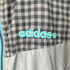 アディダス adidas NEO LABEL ロゴ 刺繍 チェック 切替 アーム スリーストライプ フルジップ パーカー ジャケット メンズ JPN:L