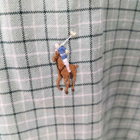 ラルフローレン RALPH LAUREN YARMOUTH スモールポニー刺繍 L/S BD チェックシャツ メンズ import:XL