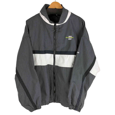 ヴィジョンストリートウェア VISION STREET WEAR ロゴ刺繍 ライン切替え チエック ジップアップ ブルゾン スウイングトップ メンズ JPN:L