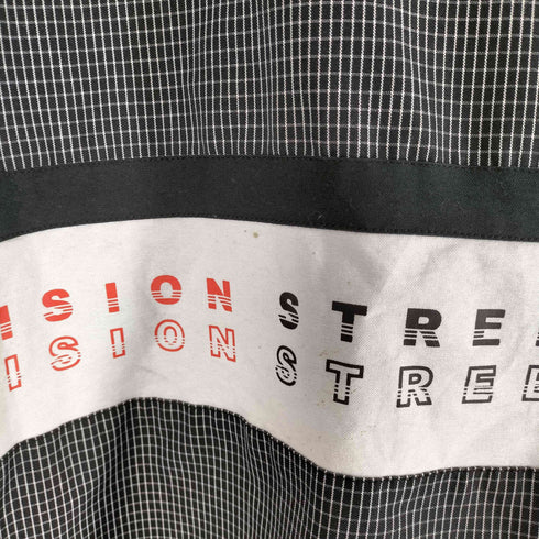 ヴィジョンストリートウェア VISION STREET WEAR ロゴ刺繍 ライン切替え チエック ジップアップ ブルゾン スウイングトップ メンズ JPN:L