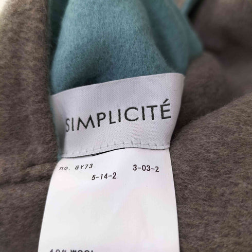 シンプリシテェ SIMPLICITE 23AW S120ブレンドリバーシブルコート レディース JPN:S