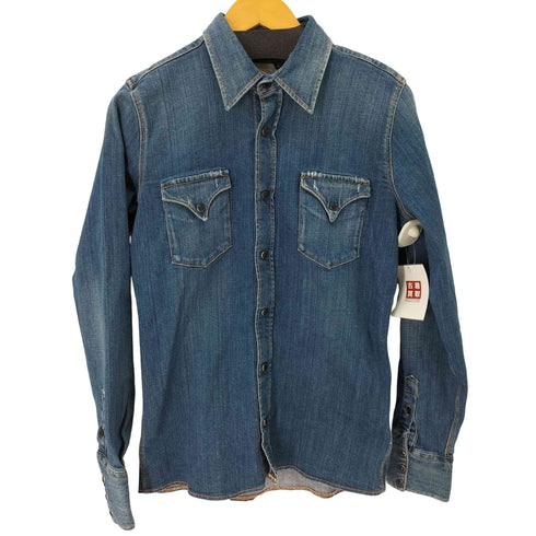 ヌーディージーンズ Nudie Jeans デニムシャツ スナップボタン メンズ import:S