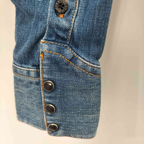 ヌーディージーンズ Nudie Jeans デニムシャツ スナップボタン メンズ import:S