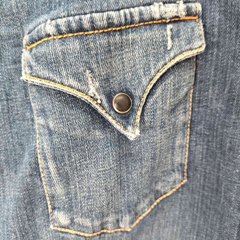 ヌーディージーンズ Nudie Jeans デニムシャツ スナップボタン メンズ import:S