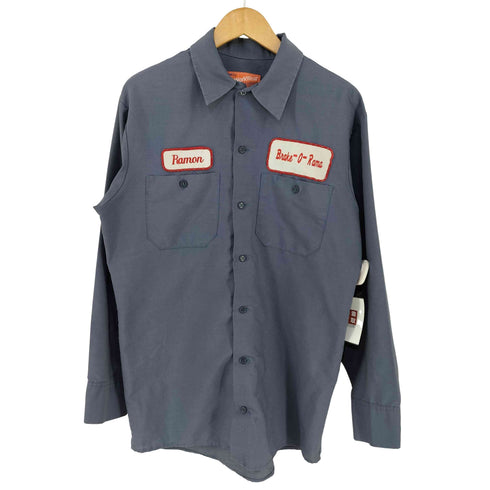 WorkWear MADE IN USA 両ポケ フロントワッペン ワークシャツ メンズ import:M 15-15 1/2