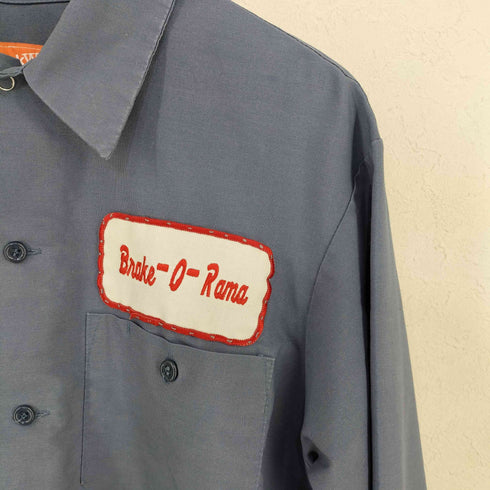 WorkWear MADE IN USA 両ポケ フロントワッペン ワークシャツ メンズ import:M 15-15 1/2