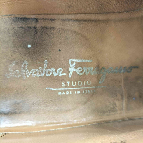 サルヴァトーレフェラガモ Salvatore Ferragamo STUDIO MADE IN ITALY キャップトゥ 内羽根 レザーシューズ メンズ UK:8.5 8 1/2 E