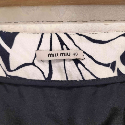 ミュウミュウ miu miu 総柄スカート レディース 40