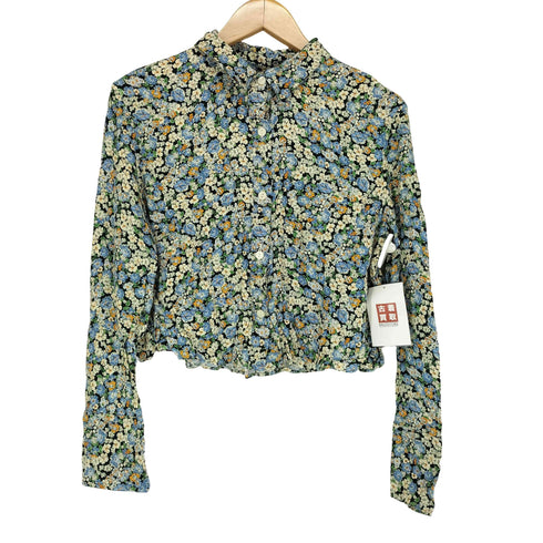 ザラ ZARA 小花柄レーヨンシャツ レディース xs