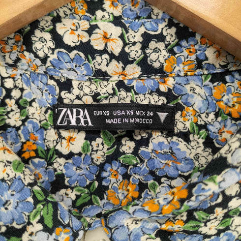 ザラ ZARA 小花柄レーヨンシャツ レディース xs
