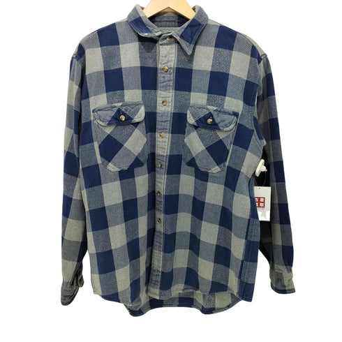 00S GUIDE SERIES ガイドシリーズ ヘビーネルシャツ ヘビネル ブロックチェック L/S コットンシャツ メンズ import:XL