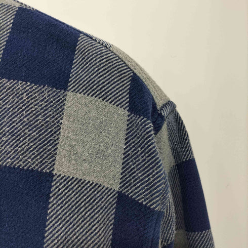 00S GUIDE SERIES ガイドシリーズ ヘビーネルシャツ ヘビネル ブロックチェック L/S コットンシャツ メンズ import:XL
