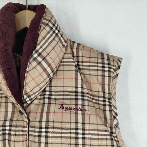 アクアスキュータム AQUASCUTUM チエック ダウンベスト レディース import:L