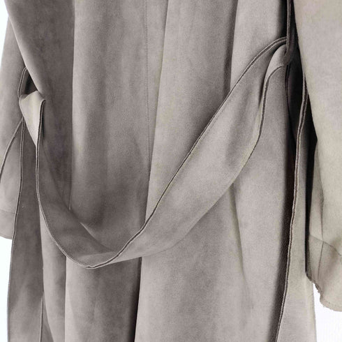 ザラ ZARA FAUX SUEDE JACKET フェイク スウェード ドレープ ガウン ジャケット レディース import:S