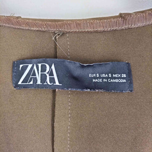 ザラ ZARA FAUX SUEDE JACKET フェイク スウェード ドレープ ガウン ジャケット レディース import:S