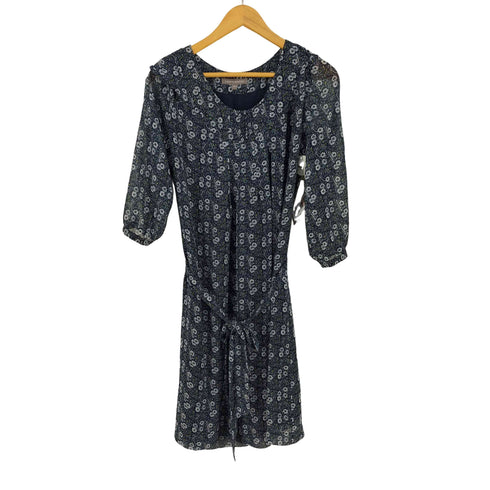 ローラアシュレイ LAURA ASHLEY 小花柄 ウエストベルト プリーツワンピース レディース JPN:13号