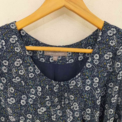 ローラアシュレイ LAURA ASHLEY 小花柄 ウエストベルト プリーツワンピース レディース JPN:13号