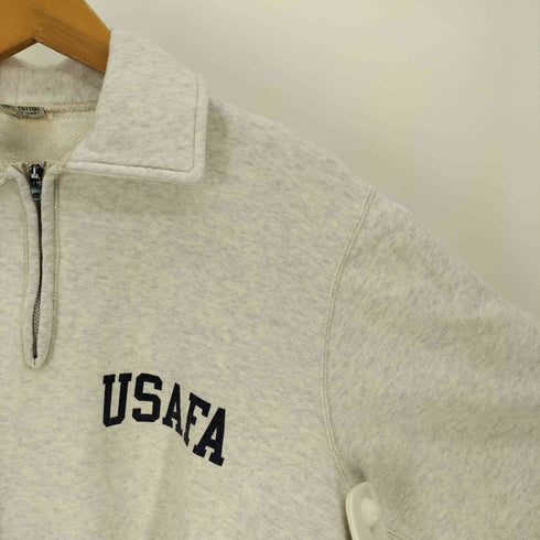 バズリクソンズ BUZZ RICKSONS ヒノヤ 別注 HALF ZIP SWEAT SHIRT USAFA プリント ハーフジップ スウェット シャツ TALONジップ レディース JPN:L