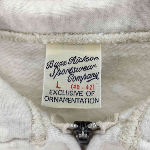 バズリクソンズ BUZZ RICKSONS ヒノヤ 別注 HALF ZIP SWEAT SHIRT USAFA プリント ハーフジップ スウェット シャツ TALONジップ レディース JPN:L