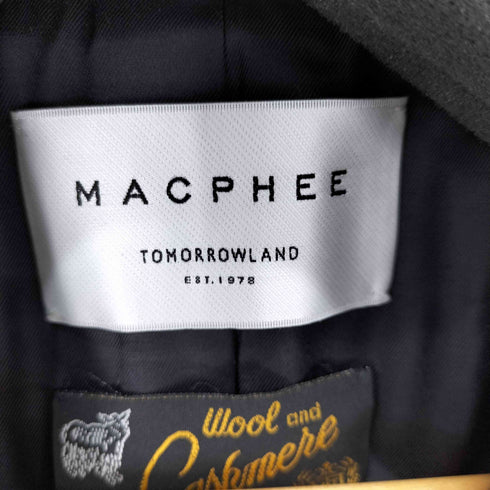 マカフィー MACPHEE MADE IN ITALY カシミア混 ウールチェスターコート レディース
