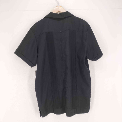Venezzl マルチポケットプリーツデザインS/S 開襟シャツ メンズ