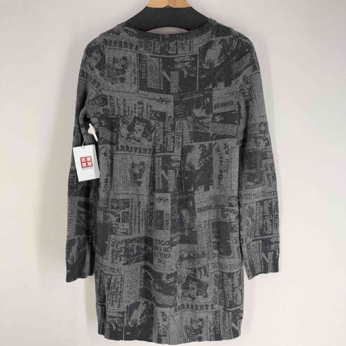 ヒステリックグラマー HYSTERIC GLAMOUR 総柄 アンゴラ混 カーディガン Y2K レディース FREE