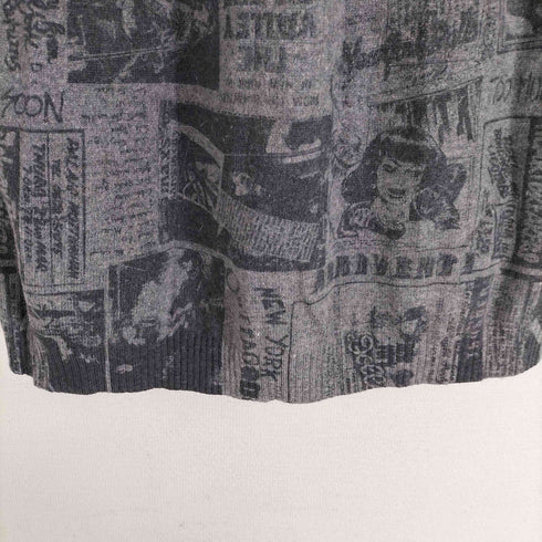 ヒステリックグラマー HYSTERIC GLAMOUR 総柄 アンゴラ混 カーディガン Y2K レディース FREE