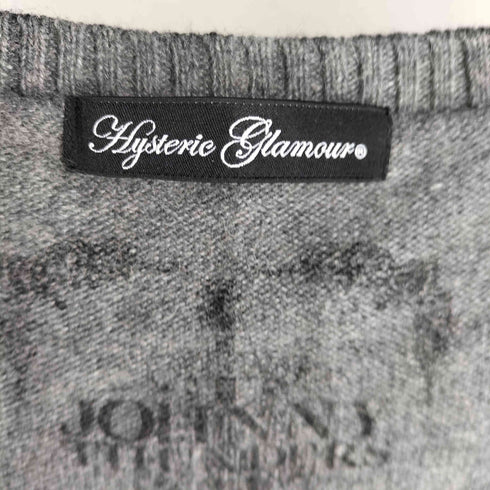 ヒステリックグラマー HYSTERIC GLAMOUR 総柄 アンゴラ混 カーディガン Y2K レディース FREE