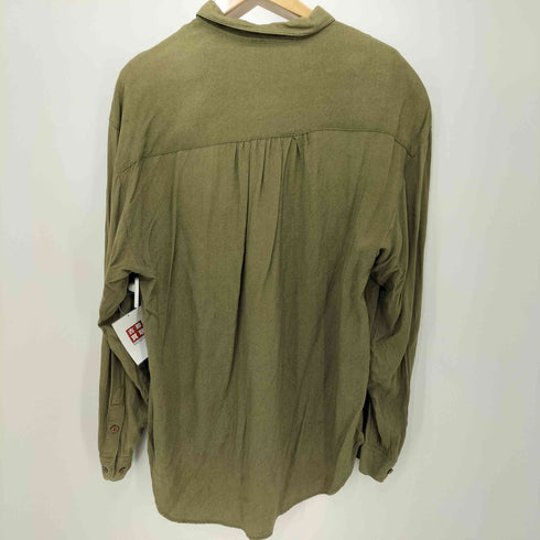 90S I.O.U. Authentic レーヨン ギャザーデザイン L/Sシャツ メンズ import:L