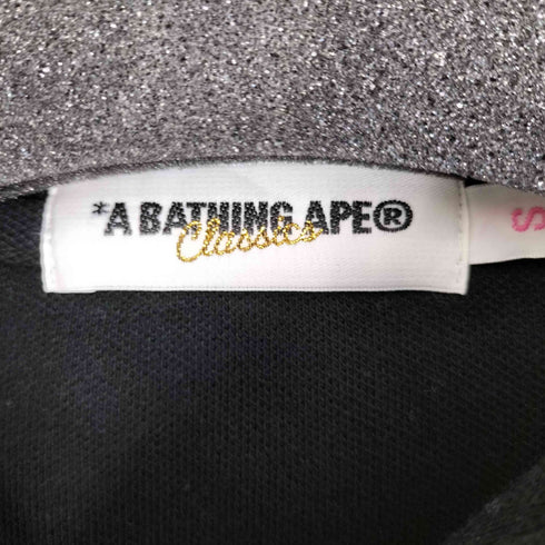 アベイシングエイプ A BATHING APE ロゴ刺繍 ABCカモ S/S ポロシャツ レディース JPN:S