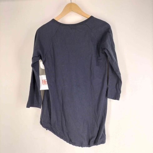 オゾンロックス OZONE ROCKS 銀箔 プリント 裾ギャザーデザイン L/S カットソー Y2K レディース JPN:M