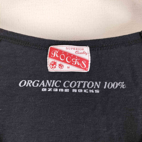 オゾンロックス OZONE ROCKS 銀箔 プリント 裾ギャザーデザイン L/S カットソー Y2K レディース JPN:M