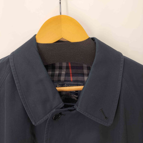 バーバリーズ BURBERRYS 80S 84年製 MADE IN INGLAND 裏地チェック比翼ステンカラーコート メンズ