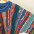 クージー COOGI 90S PURE NEW WOOL マルチカラー 総柄 3D ニット メンズ import:S