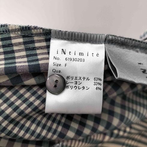 アンティメテ iNtimite check tuck flare One-piece レディース FREE