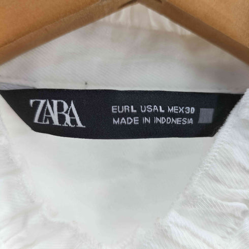 ザラ ZARA Long Sleeve Ruffle Blouse ワッフル フリル ブラウス レディース import:L