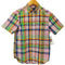 ラルフローレン RALPH LAUREN マルチチェック柄ボタンダウンS/Sシャツ レディース M