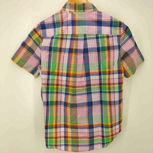 ラルフローレン RALPH LAUREN マルチチェック柄ボタンダウンS/Sシャツ レディース M