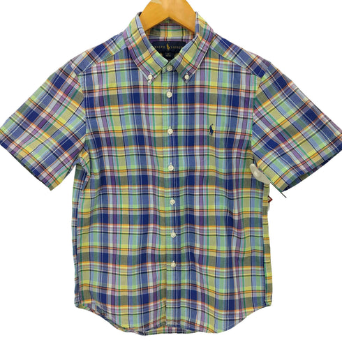 ラルフローレン RALPH LAUREN 半袖ボタンダウンS/Sシャツ レディース M