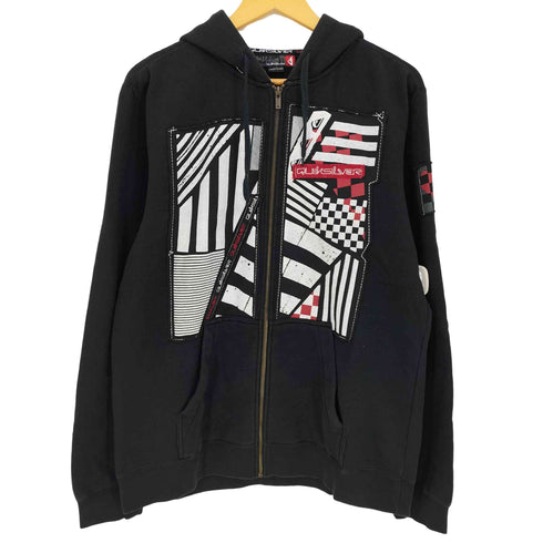 クイックシルバー Quiksilver Y2K パッチ ジップパーカー メンズ import:L