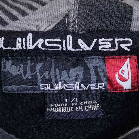 クイックシルバー Quiksilver Y2K パッチ ジップパーカー メンズ import:L