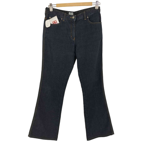 アルマーニコレツィオーニ ARMANI COLLEZIONI MADE IN ITALY ブーツカット インディゴデニムパンツ ラメ Y2K レディース 40